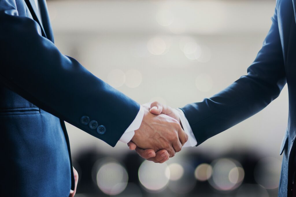 Shaking hands image